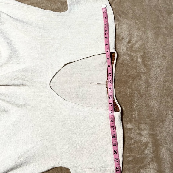 Free People oversized v-neck sweater size L oatmeal cream - Picture 11 of 15
